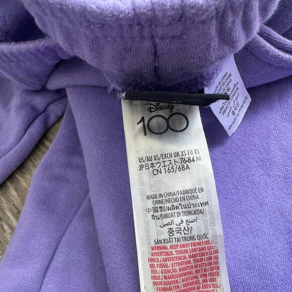 Disney 100 Years of Wonder Mickey Mouse Jogger Sweatpants Extra Small XS Purple - Picture 6 of 7